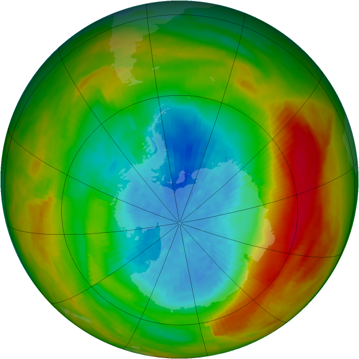Antarctic ozone map for 28 September 1979